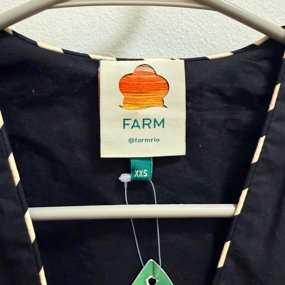 FARM Rio Black & Cream Graphic Button-Front Maxi Dress with Red Accents - Picture 9 of 15